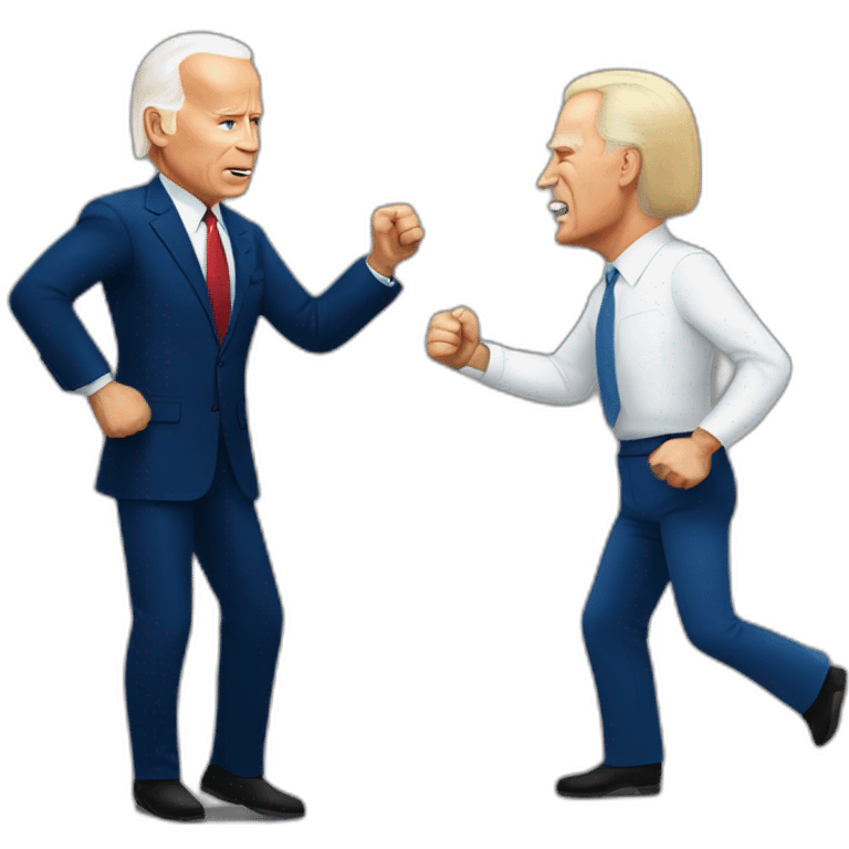 Joe biden fighting Vladimir Poutine emoji