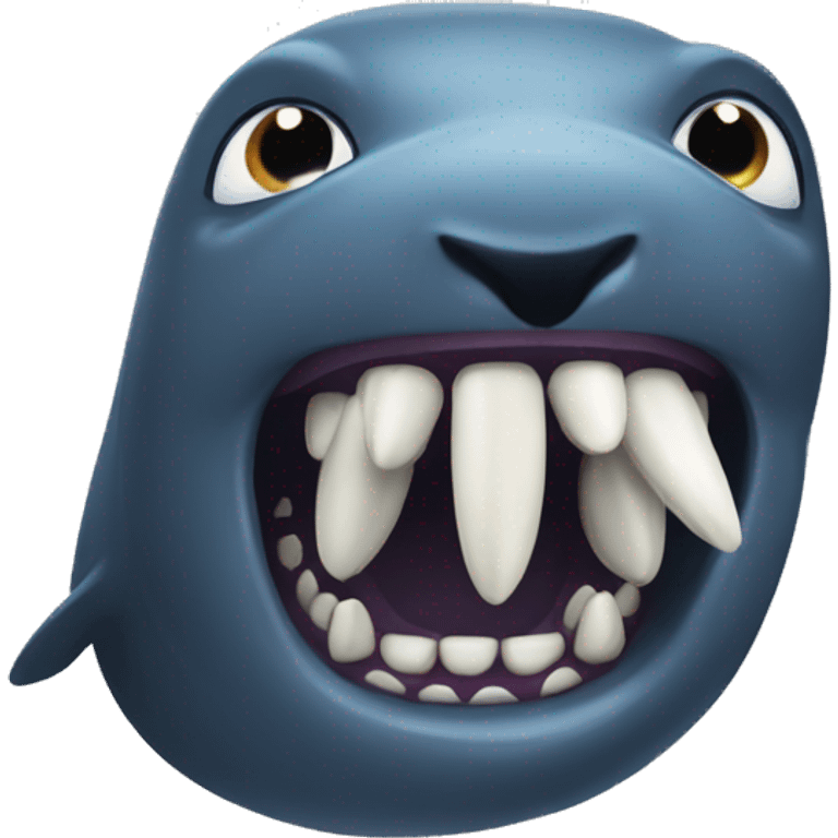 monster seal teeth emoji