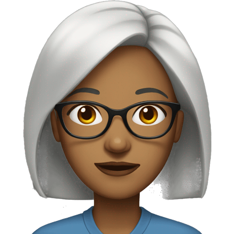 Woman with glasses emoji