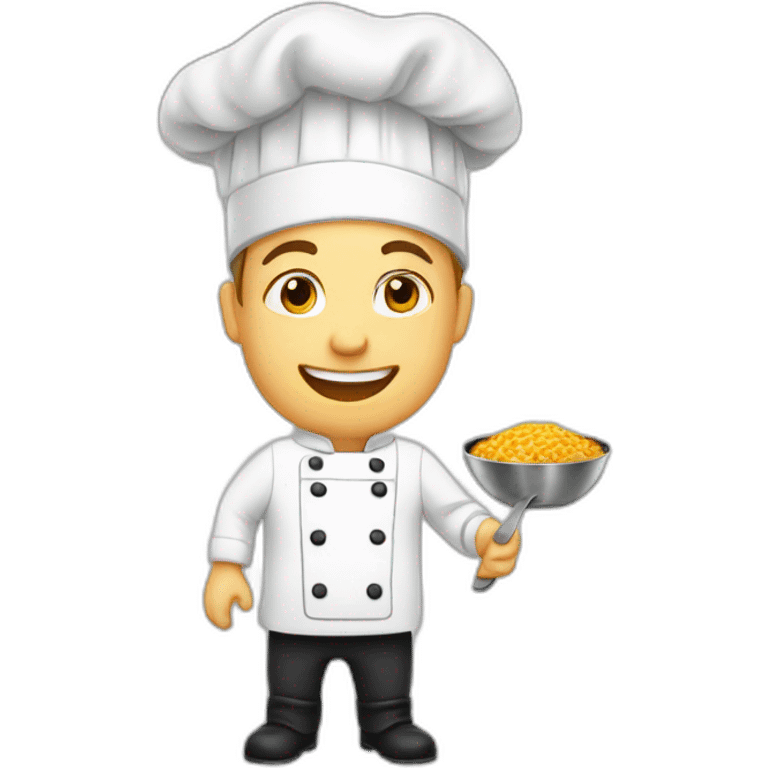 white german chef cooking in the kitchen emoji