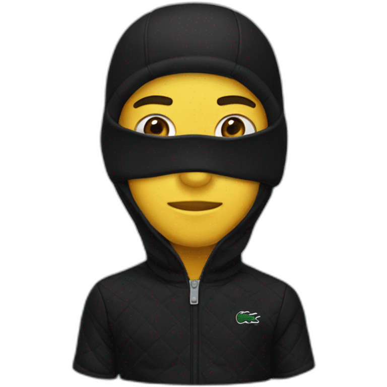 Lacoste black balaclava boy emoji