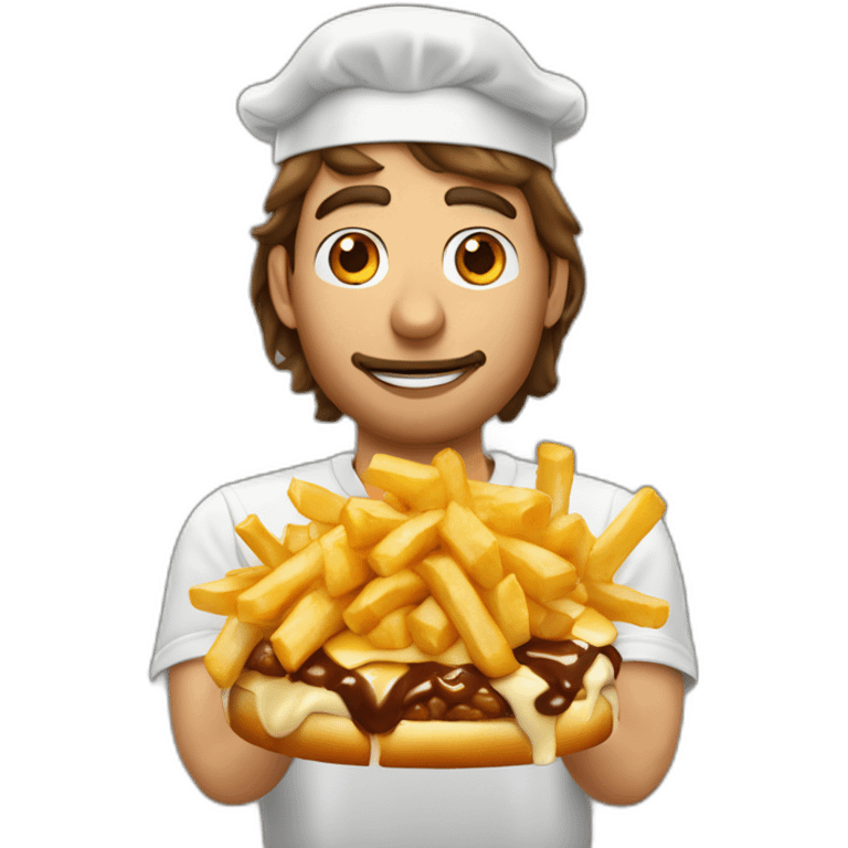 poutine mangeant une poutinr emoji