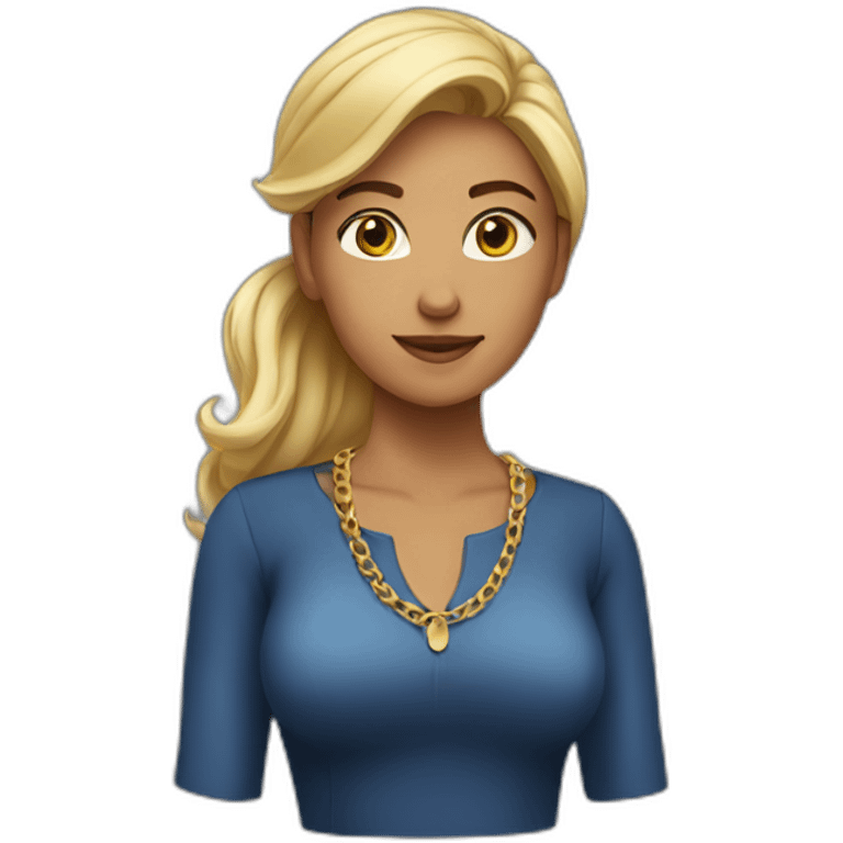 woman-wearing-only-a-neckless emoji