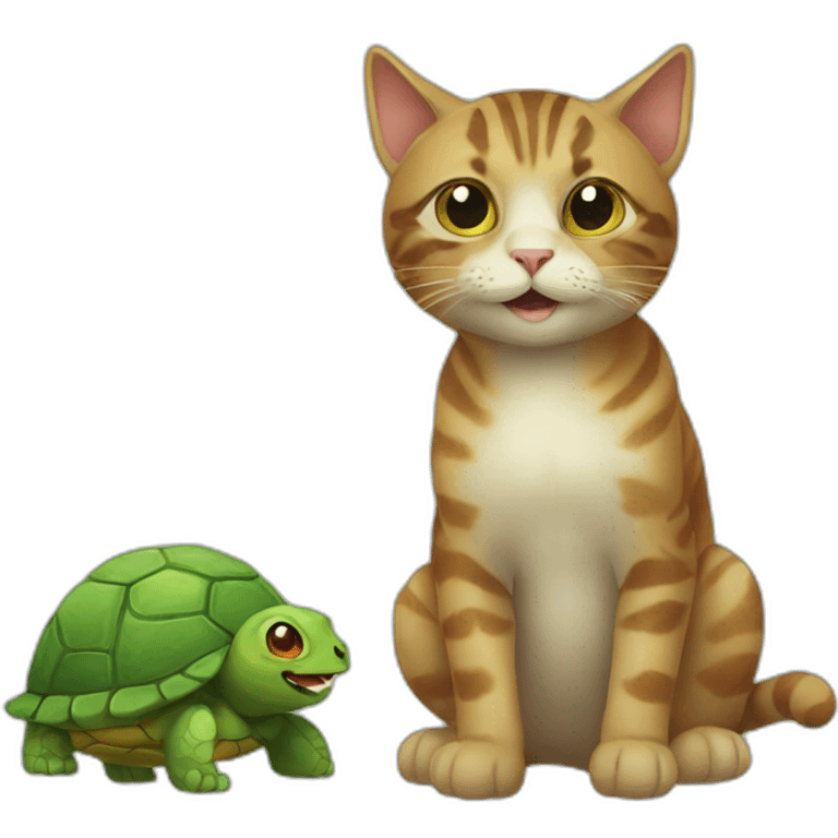 Cat with turtle emoji