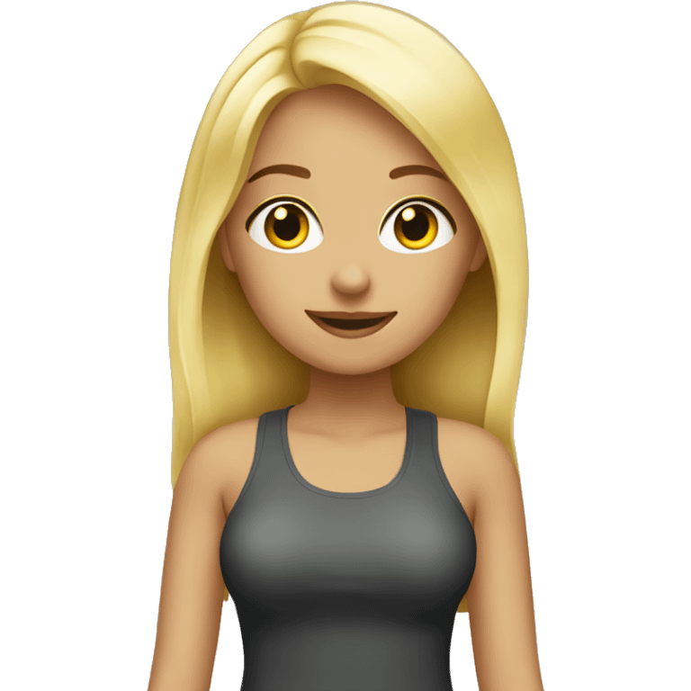 Blonde girl shopping emoji