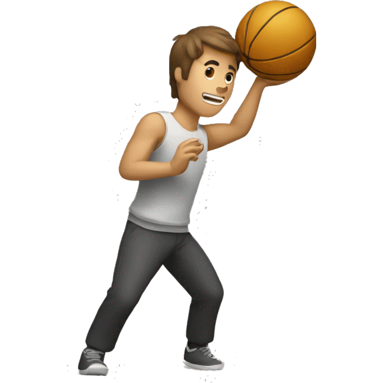 a guy throwing a small ball emoji