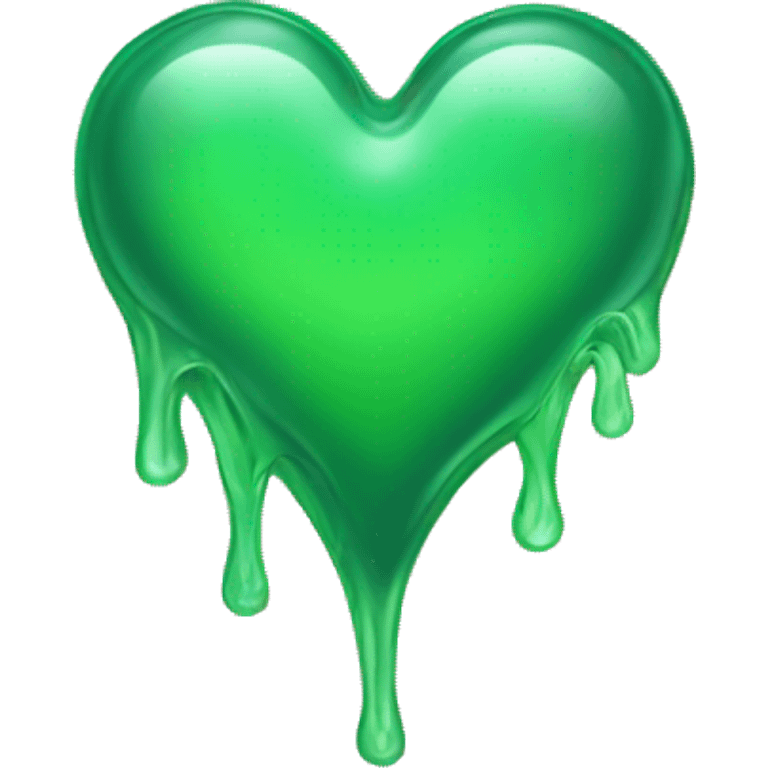 Melt green heart  emoji