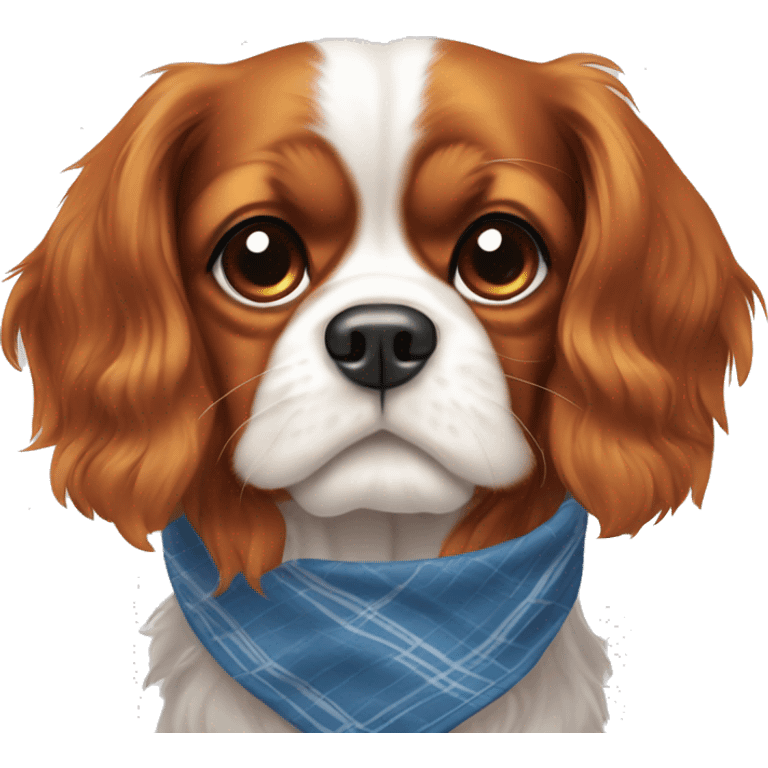 Cavalier King Charles wearing a neckerchief emoji