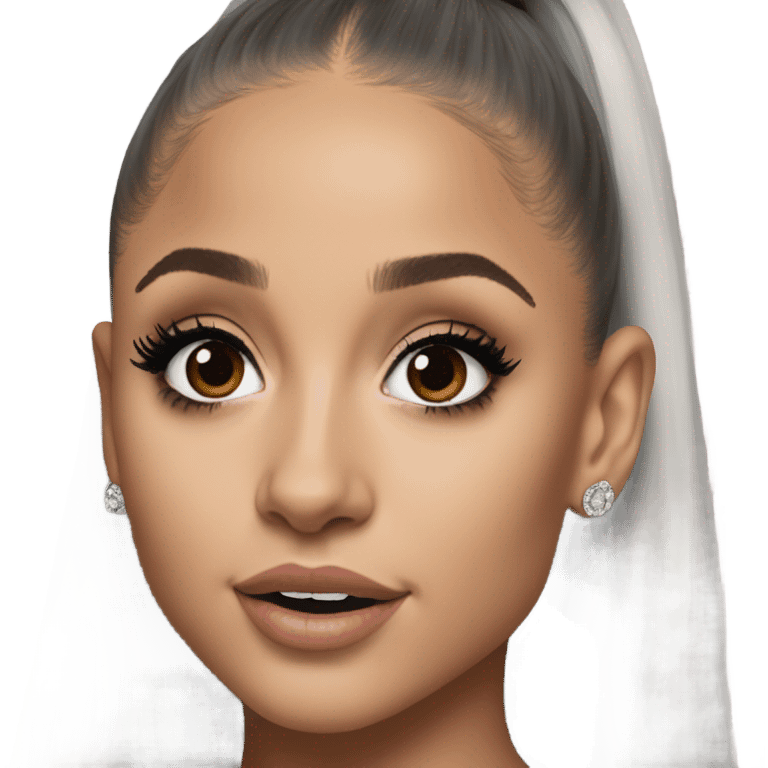 Hyper Realism Ariana Grande photo  emoji