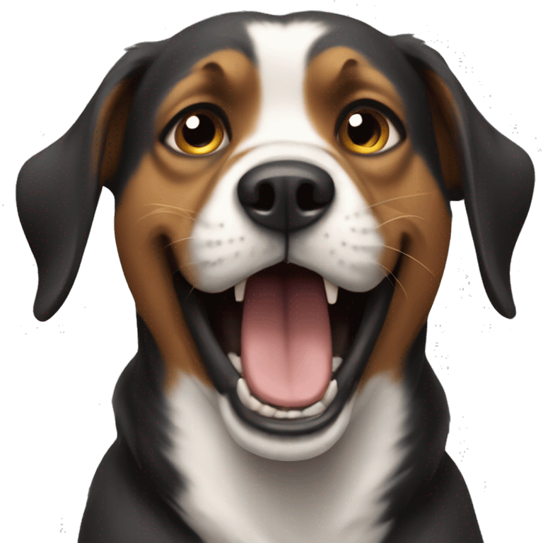 A dog Screaming finally Friday  emoji