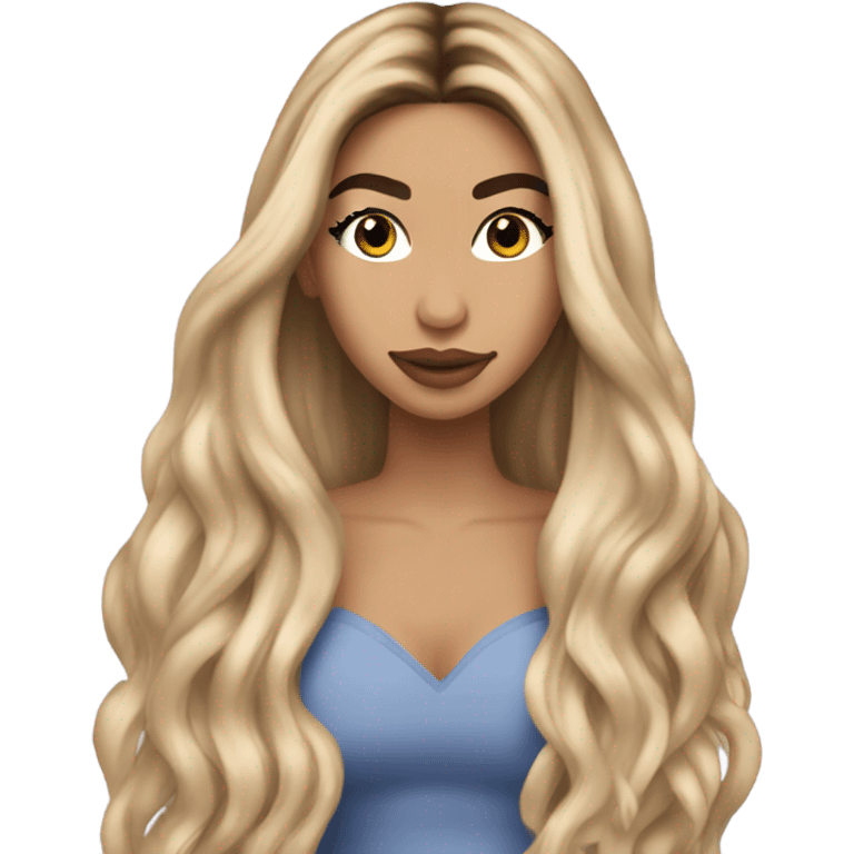 chantel jeffries long blonde hair  emoji