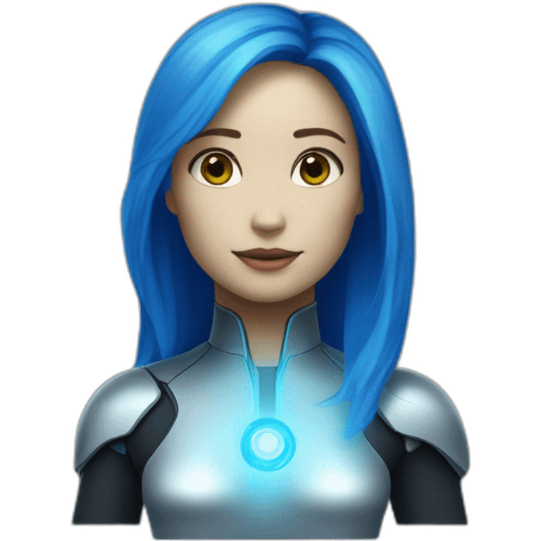 Blue Cortana Hologram emoji