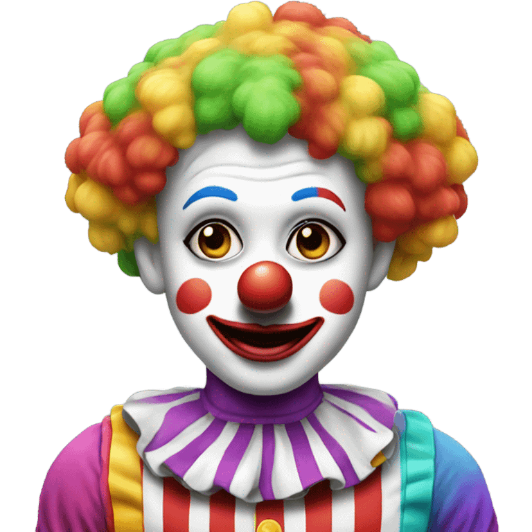 a clown holding a phone emoji