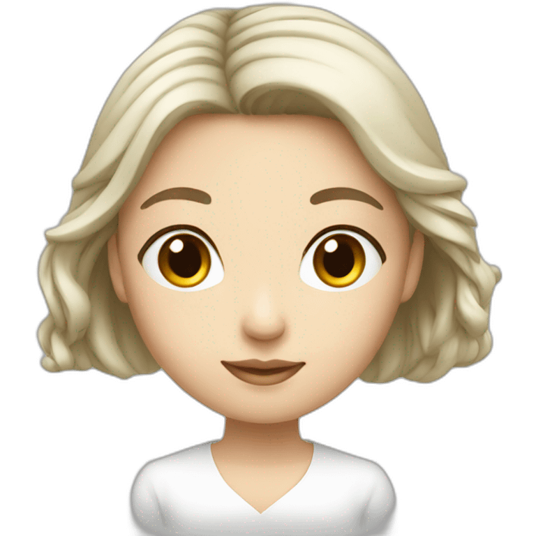 white young lady asian emoji