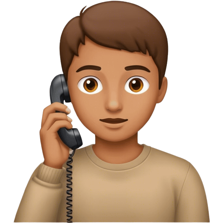 young person on the phone emoji