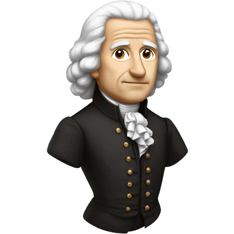 Founding father, with big wig  emoji