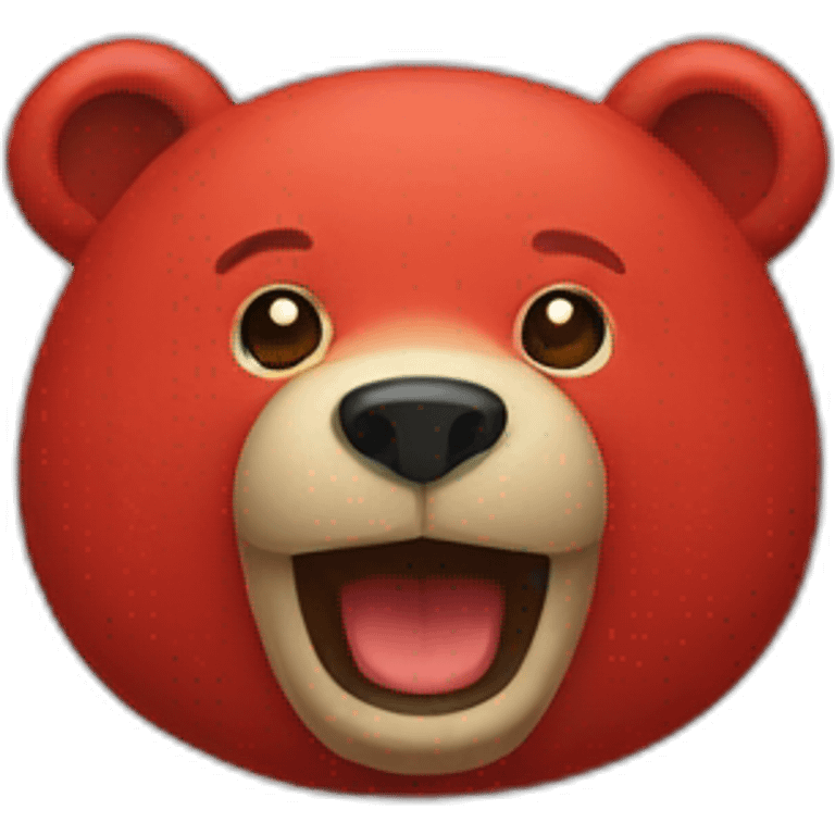 A red bear emoji