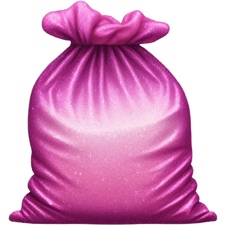 Pink ombre trash bag filled with glitter  emoji