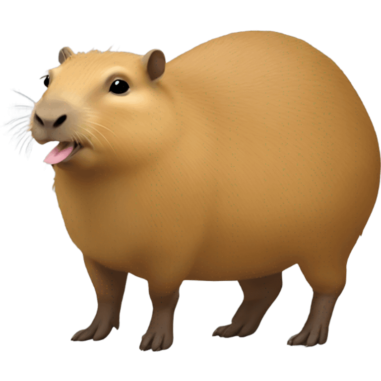 capybara with ducklng on nose emoji