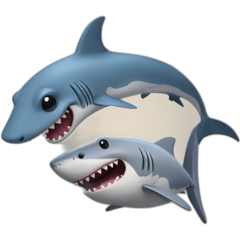 rat and shark friends emoji