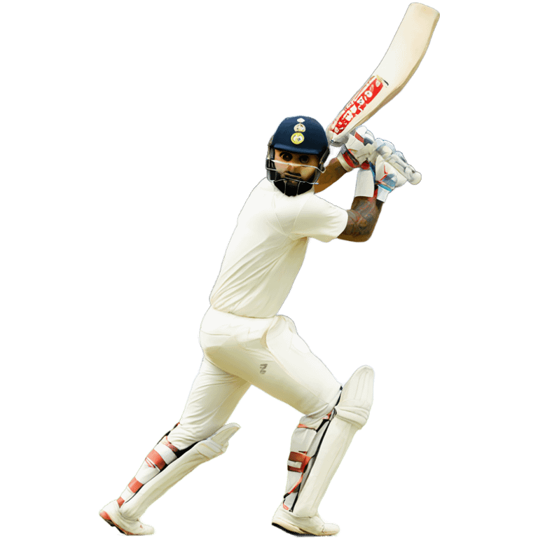 Virat kohli hitting a six emoji