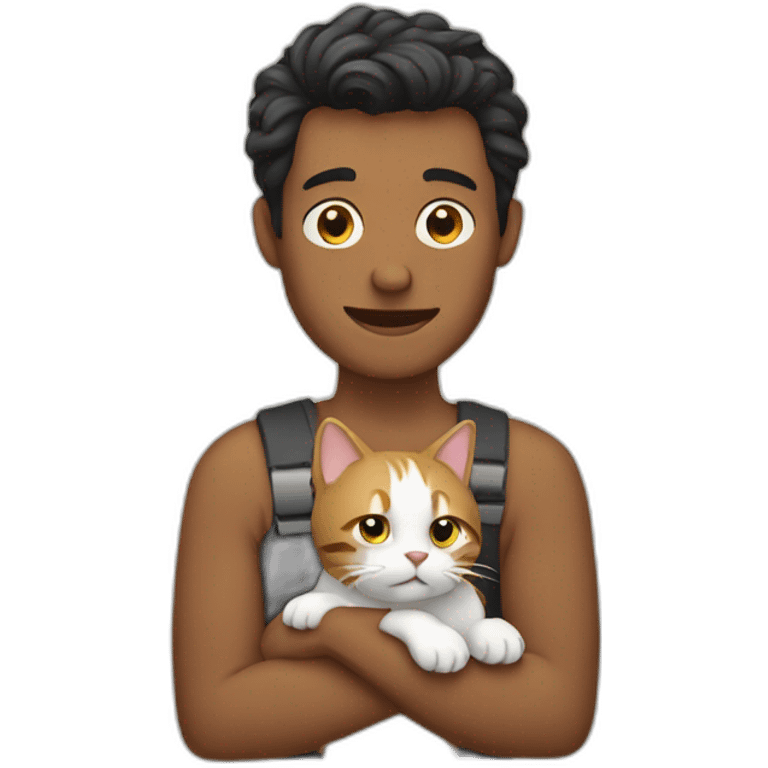 man holding a cat emoji