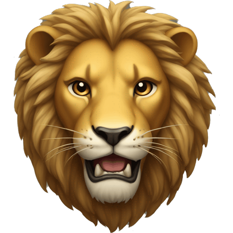 fierce lion holding a shield emoji