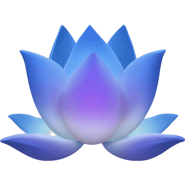  Lotus of sacral knowledge in blue, white and  violet colors emoji