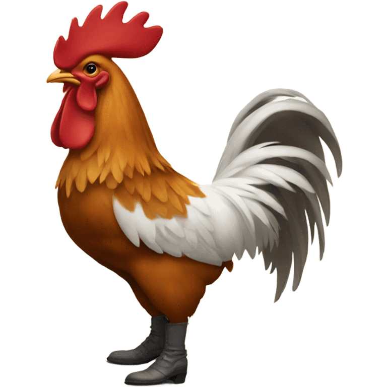 rooster in boots emoji