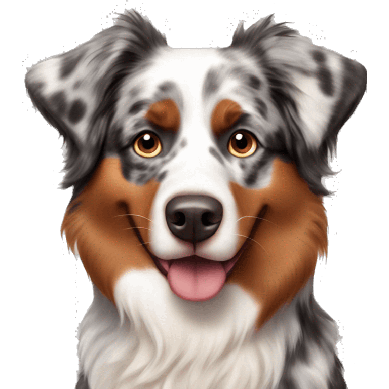 Red merle Australian shepherd emoji