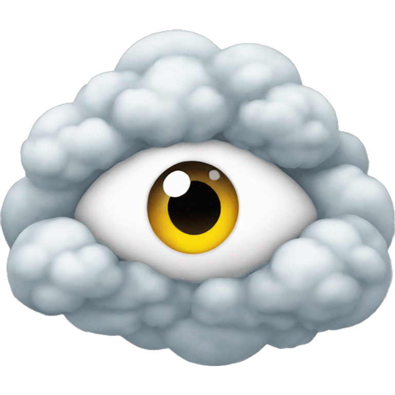 eye in a cloud emoji