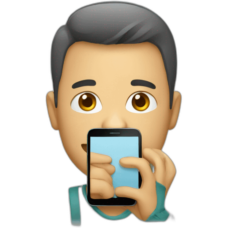 human with smartphone emoji