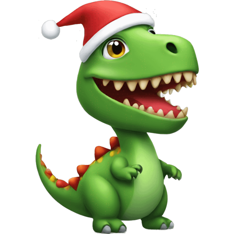 Christmas dinosaur  emoji