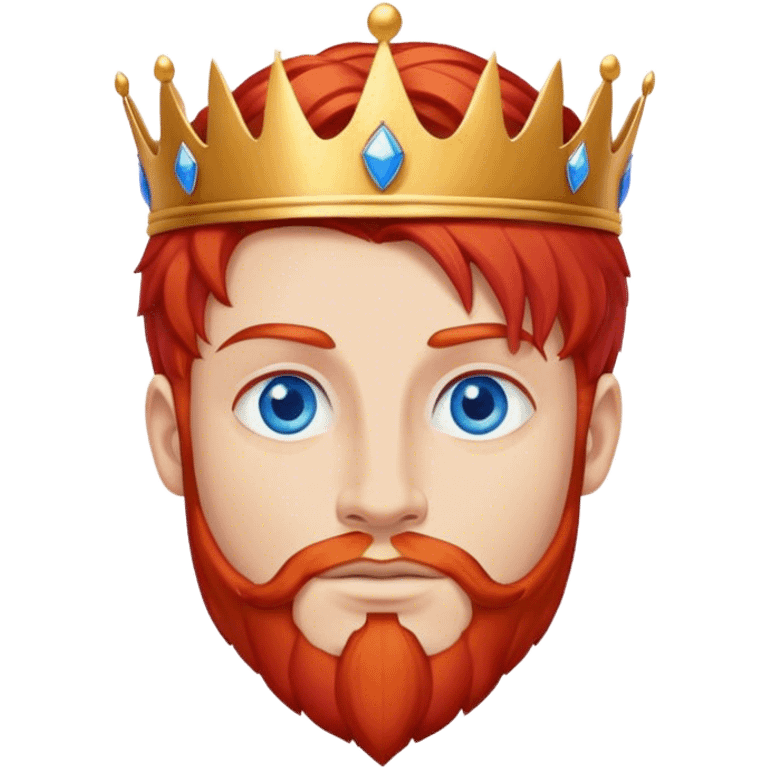 Red hair king blue eyes, emoji