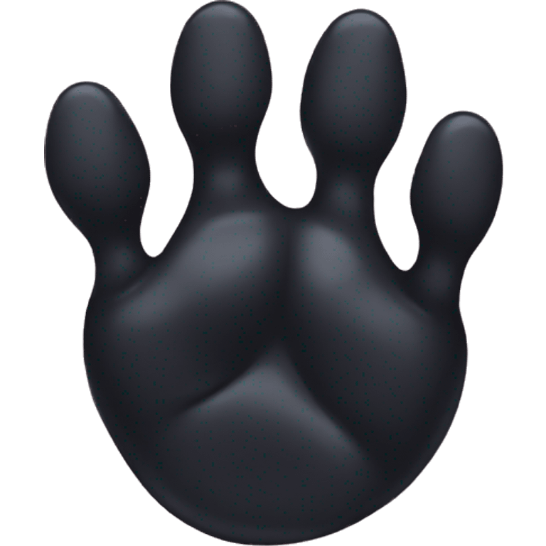 black cat's foot emoji