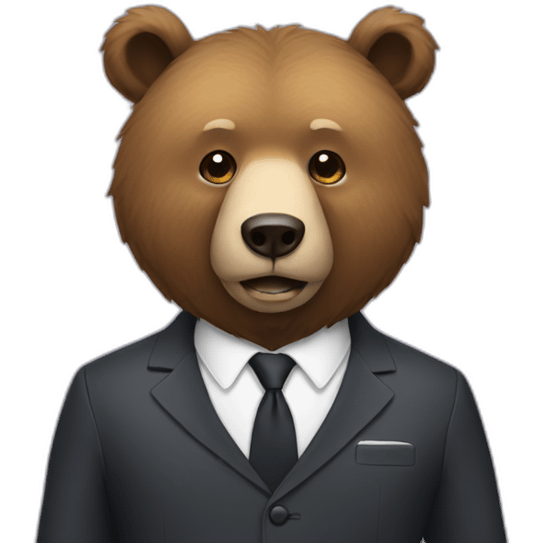 Bear with suit emoji