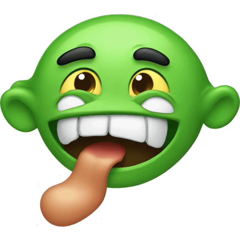 Emoji spitting in disgust emoji