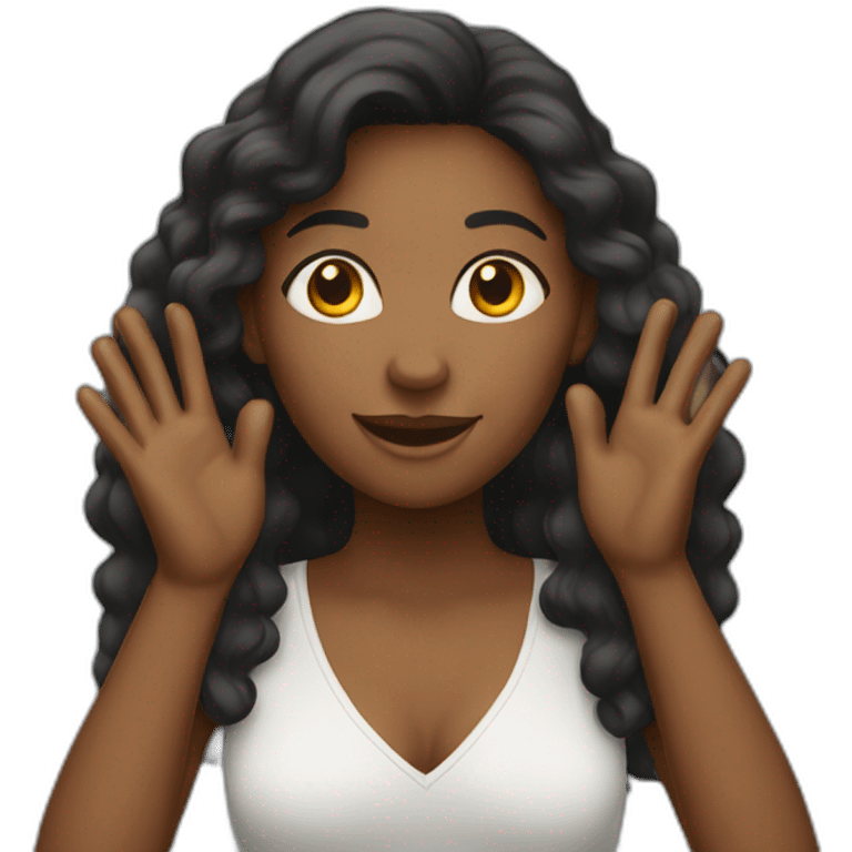 black—woman—with—long-hair-hands-clapping emoji