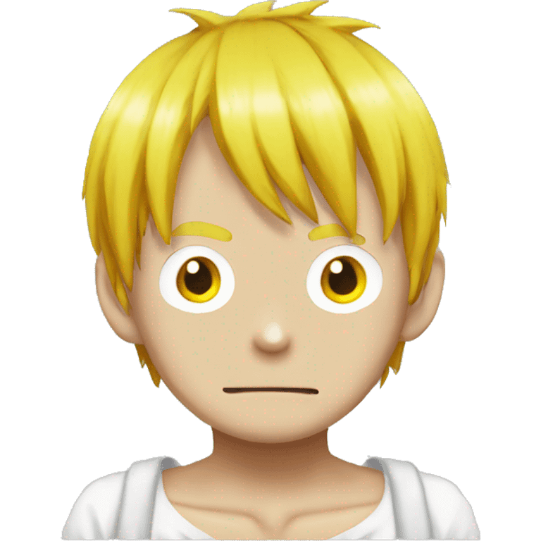 monkey d luffy with yellow hair eye patch emoji