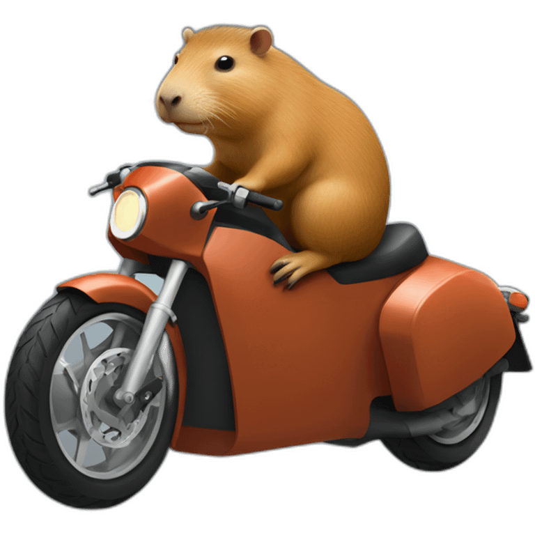 capybara on super motocicle emoji