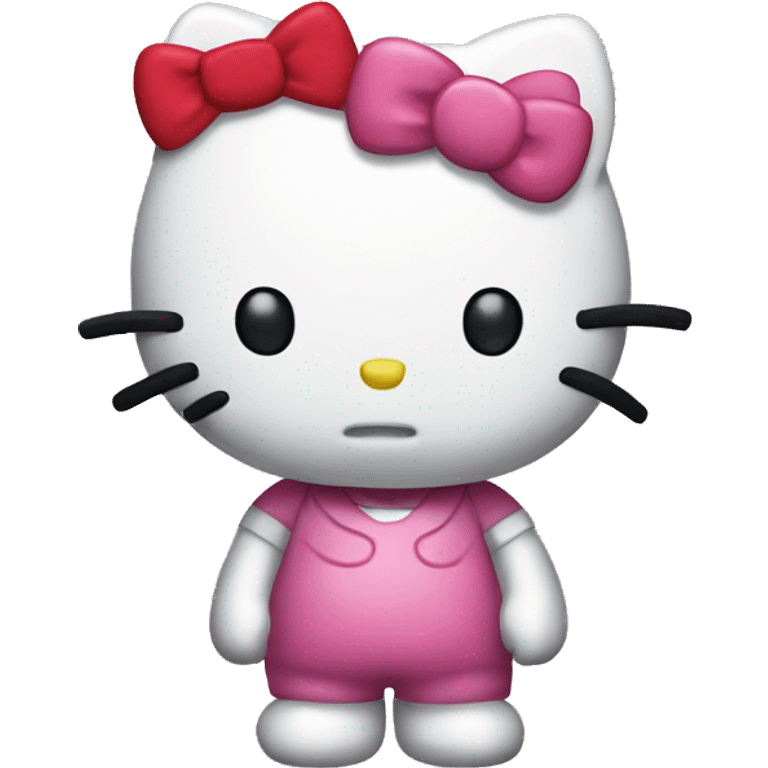 hello kitty with angry emoji