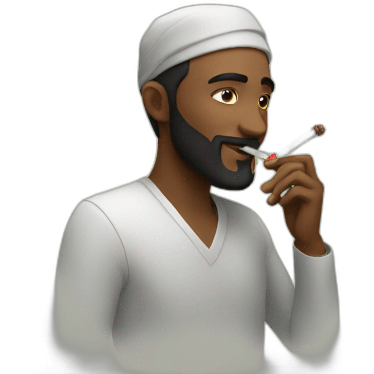 man smoking shisha emoji