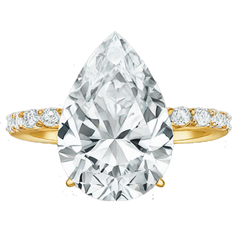 engagement ring pear shape emoji