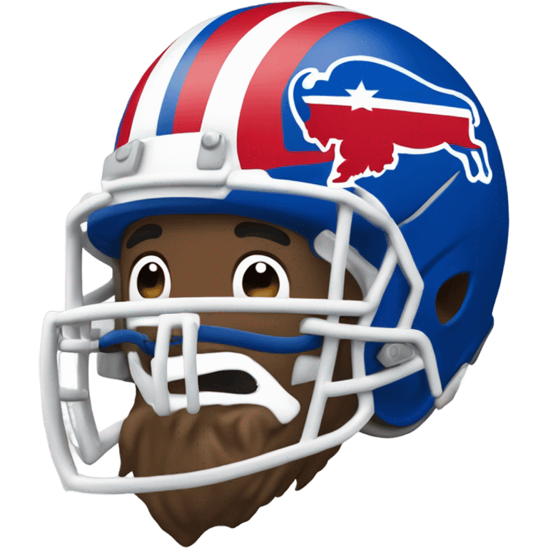 Buffalo wearing a bills uniform  emoji