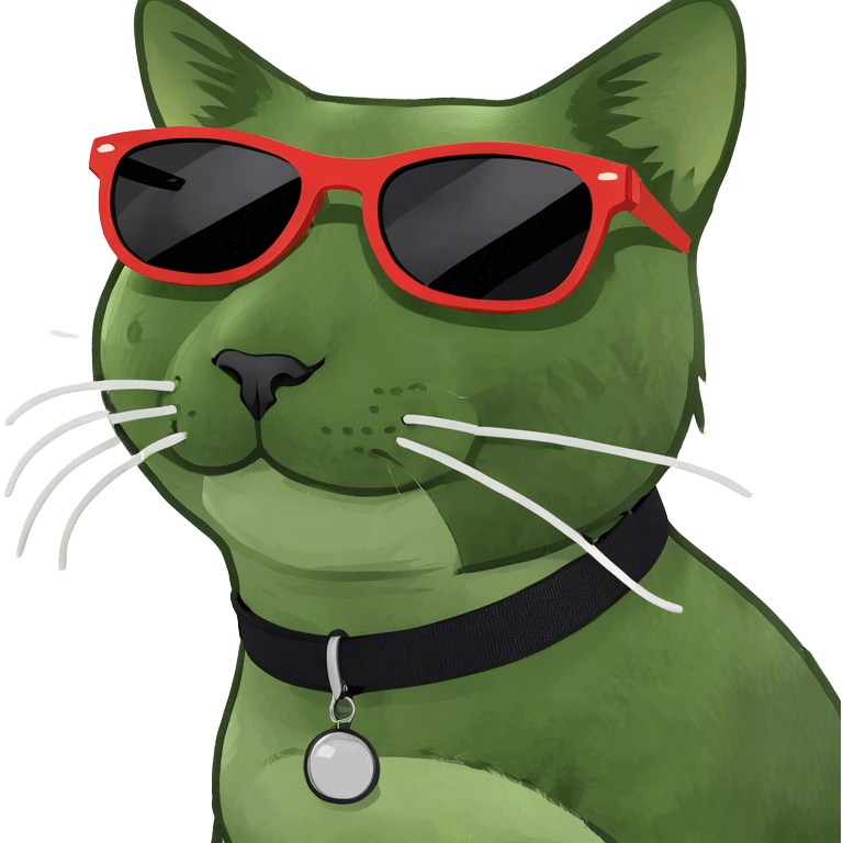 Cat with sunglasses emoji