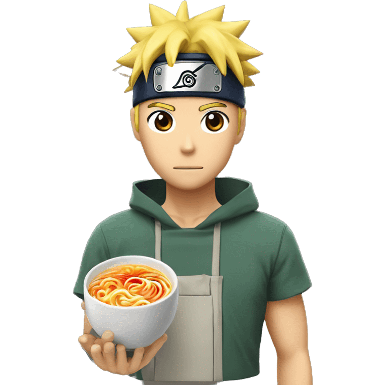 Naruto mangeant un ramen emoji