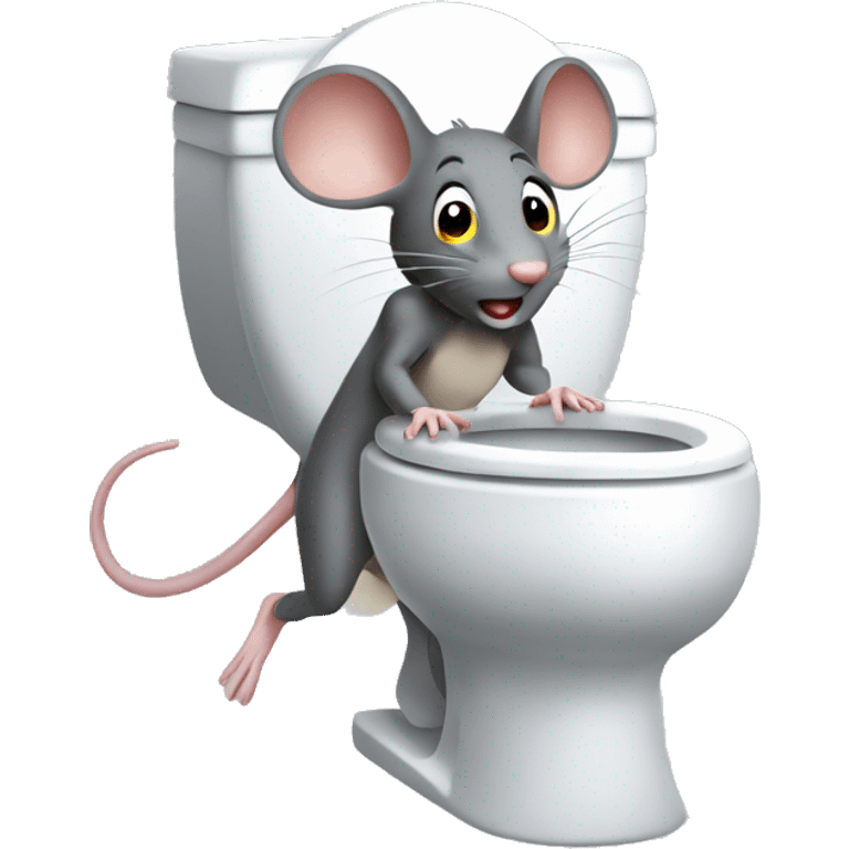 Mouse running to toliet  emoji