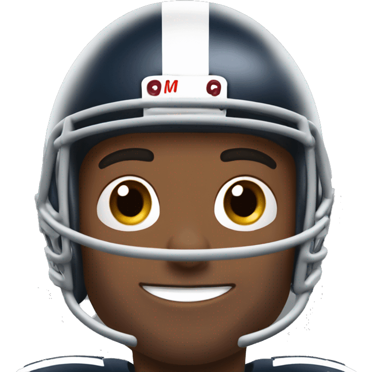 tanned American football player ￼ emoji