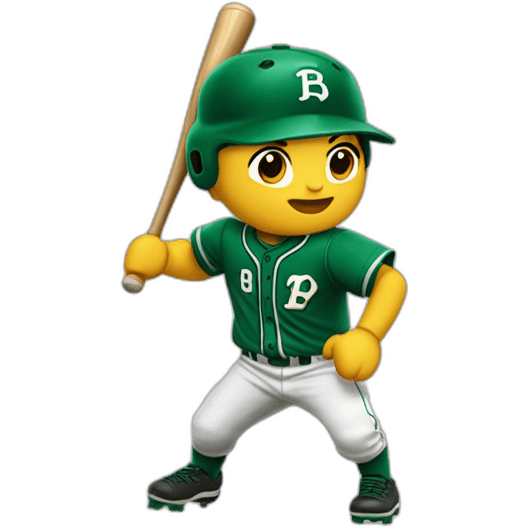 Furia Verde de béisbol infantil emoji