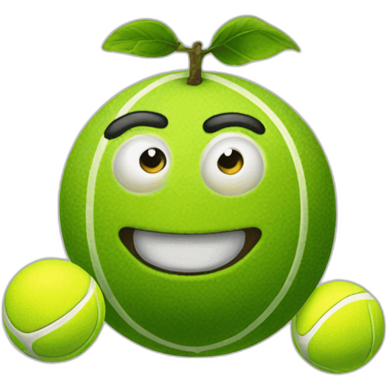 A gigant wustrell with two tennis ball emoji